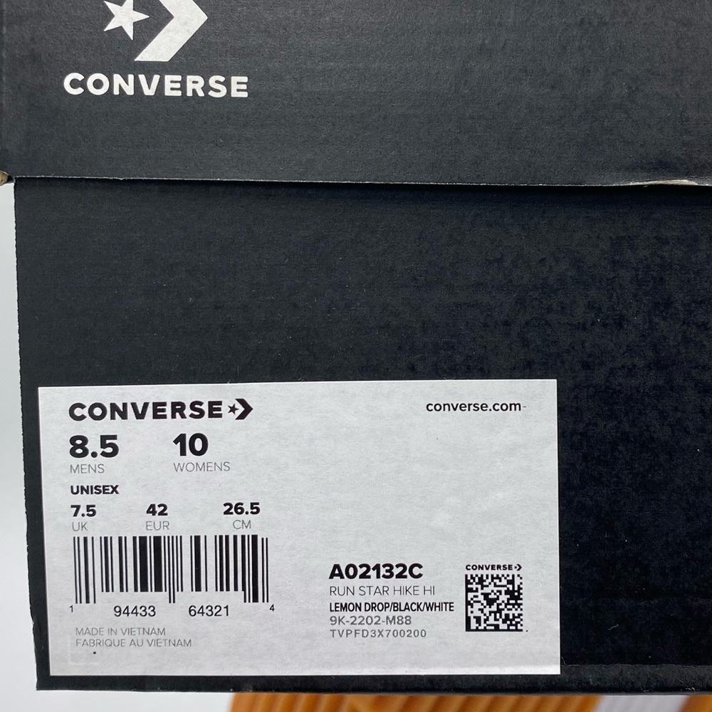 Converse Run Star Hike HI Shoes Sneakers "Lemon Drop" - A02132C - Picture 7 of 7